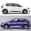 2PCS Racing Style Car Side Stickers Auto Tuning Modification PVC Decals For Volkswagen VW Polo 6R 6C 9N 9N2 9J Car Accessories