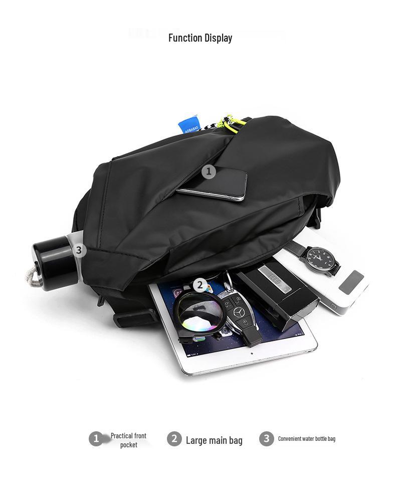 Men's Trendy Crossbody Motorcycle Bag - Multifunctional Sport Riding Messenger/Shoulder Waist Bag (Lightweight)