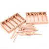 Montessori Wooden Spindle Rods Box Kids Baby Early Learning Educational Toy