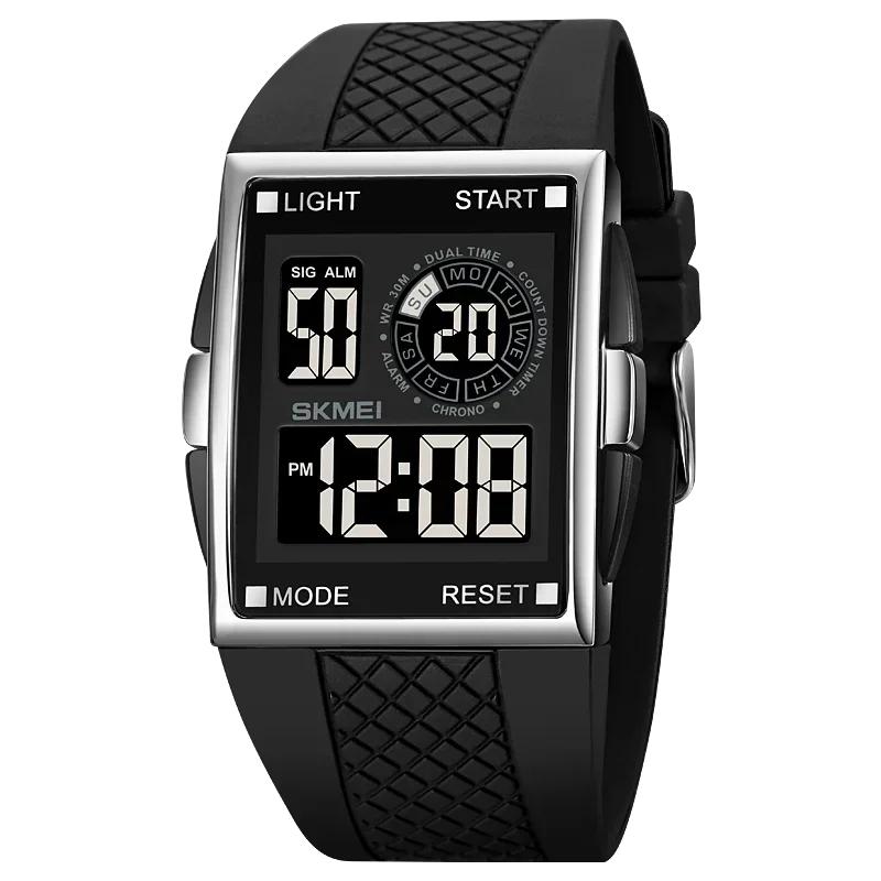 SKMEI 1967 reloj hombre Japan Digital movement Watch Mens military 3Bar Waterproof Countdown LED Light Electronic Wristwatches