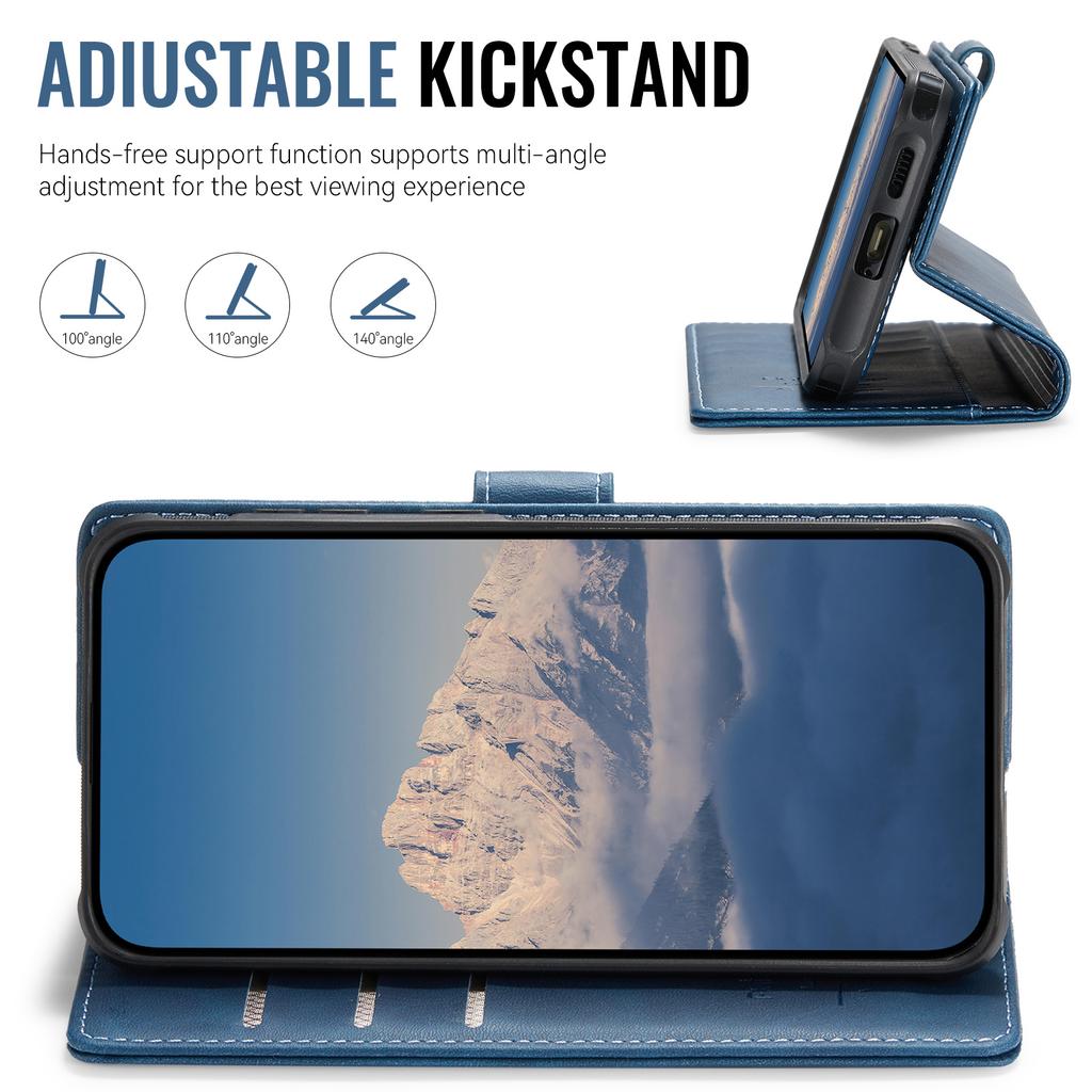 AUTSPACE A05 For Samsung Galaxy S25/S24 Case Wallet Stand Detachable Leather Magnetic Phone Cover