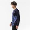 Tennis Wear Long Sleeve Practice Baritone Size 62JAC540 T-Shirt, Moisture-Wicking, Quick-Drying, Unisex, Blue, L,
