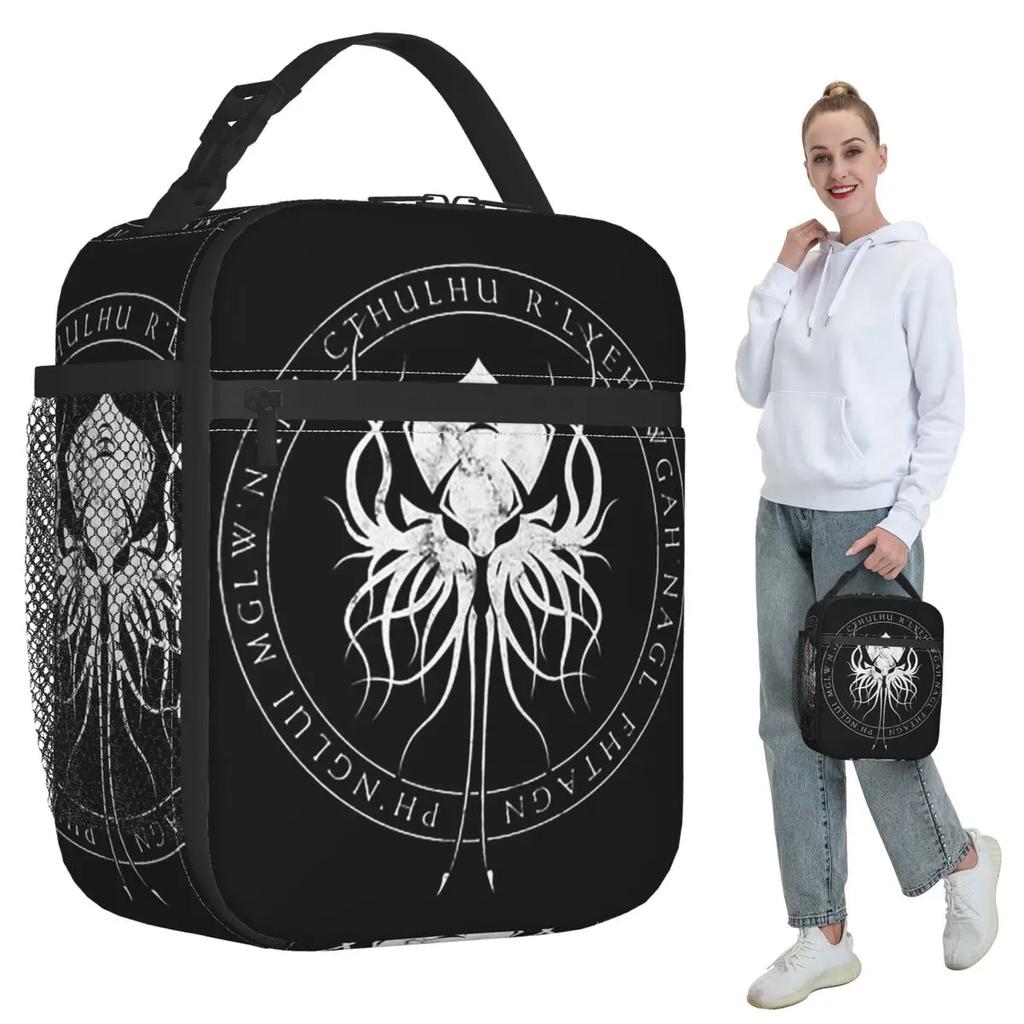 Lovecraft Great Cthulhu Insulated Lunch Bag for Kids School Cooler Thermal Food Box Tote Leakproof Lunch Boxes Container