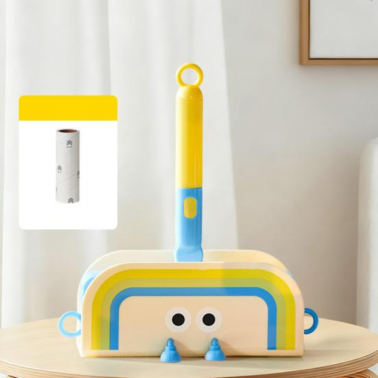 Yousheng Roller Lint Sticker Telescopic Long Handle 180 Degree Cartoon Design Lint Remover Hot Melt Adhesive Large Area Coverage Hair Dust Remover