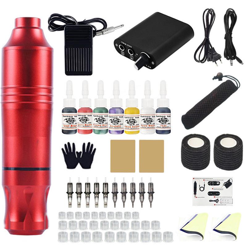 Oulan Lishi Nr.. 10 Tattoo Stift Set: Komplettes Schüler-Tätowiermaschinen-Set