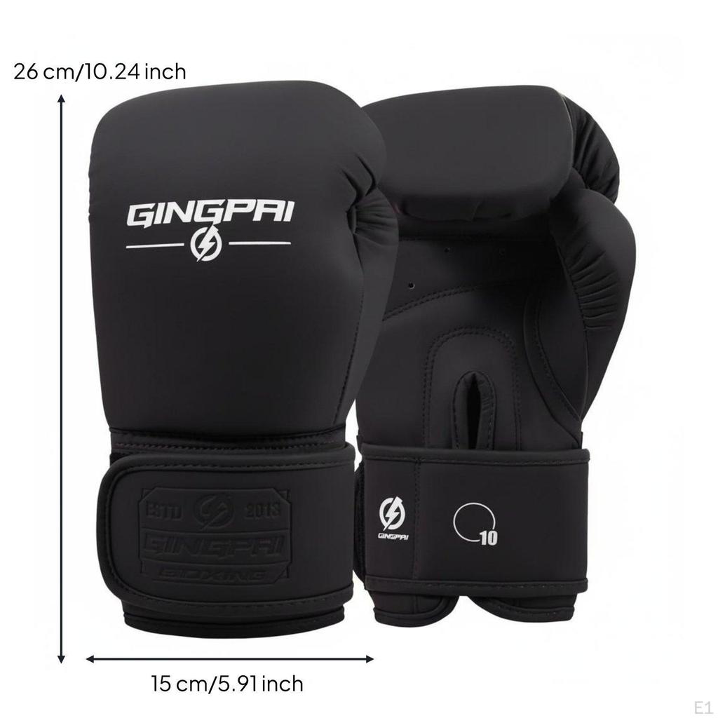2 Pieces Boxing Gloves Microfiber Leather Muay Mitts Shock Absorption Fighting Sports Gear