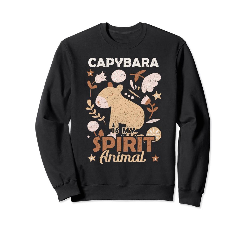 Herbstgemustertes Capybara ist mein Seelentier süßes Capybara Sweatshirt