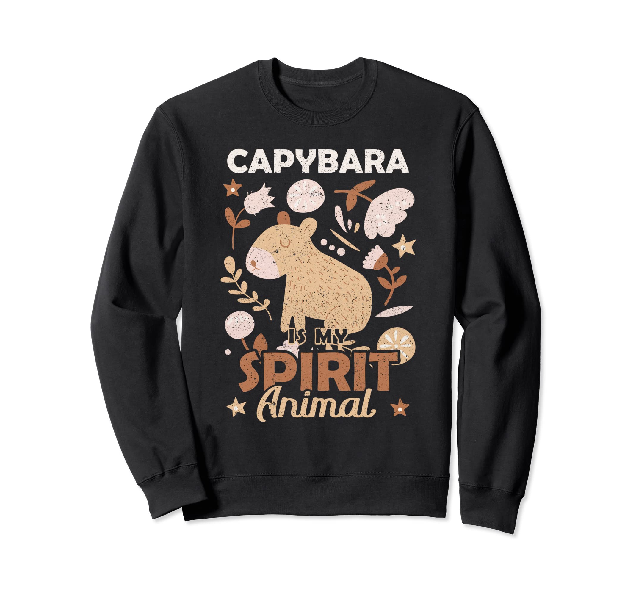 Autumn patterned capybara is my spirit animal cute capybara sweatshirt 6370₽