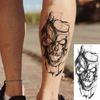 1 Sheet Scary Skull Grim Reaper Temporary Tattoos For Men Women Hand Arm Forearm, Realistic Fake Tattoo Sticker Halloween Tatoos