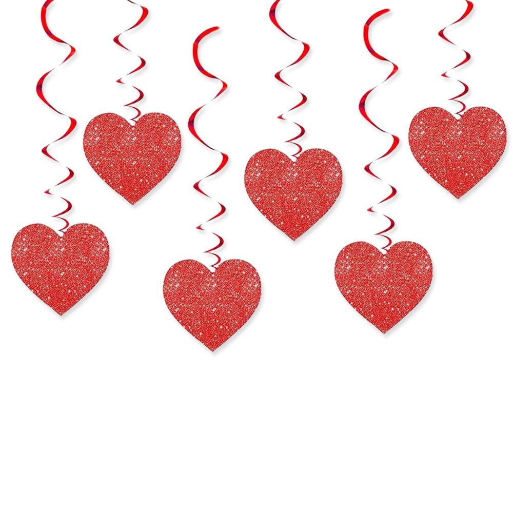 Romantic Valentine's Day Love Pulling Decorations Party Supplies Love Flower Hanging Curtain DIY Wedding
