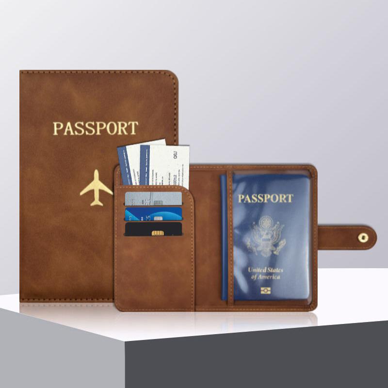 Custodia per passaporto impermeabile, custodia da viaggio in pelle PU, portafoglio per carte di credito, grazioso libretto per passaporto per donne/uomini
