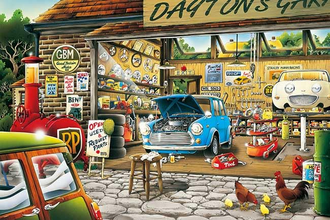 APPLEONE Jigsaw Puzzle Repair 1000 Made in 75 x 50 by Hiroyuki Tanikawa 1000-769 Dayton s Garage Pieces, Japan, cm,