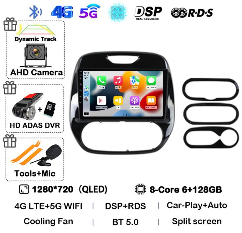 Android 14 Carplay Auto Für Renault Captur CLIO Samsung QM3 2011-2018 Autoradio Stereo GPS Multimedia Videoplayer 360 Kamera 4G
