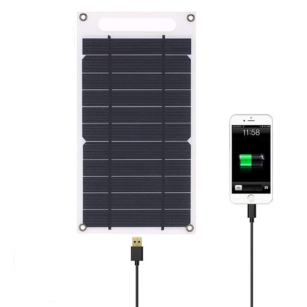 Panel Solar USB de alta potencia de 5V, impermeable para exteriores, senderismo, Camping, células portátiles, Banco de energía, cargador Solar de batería
