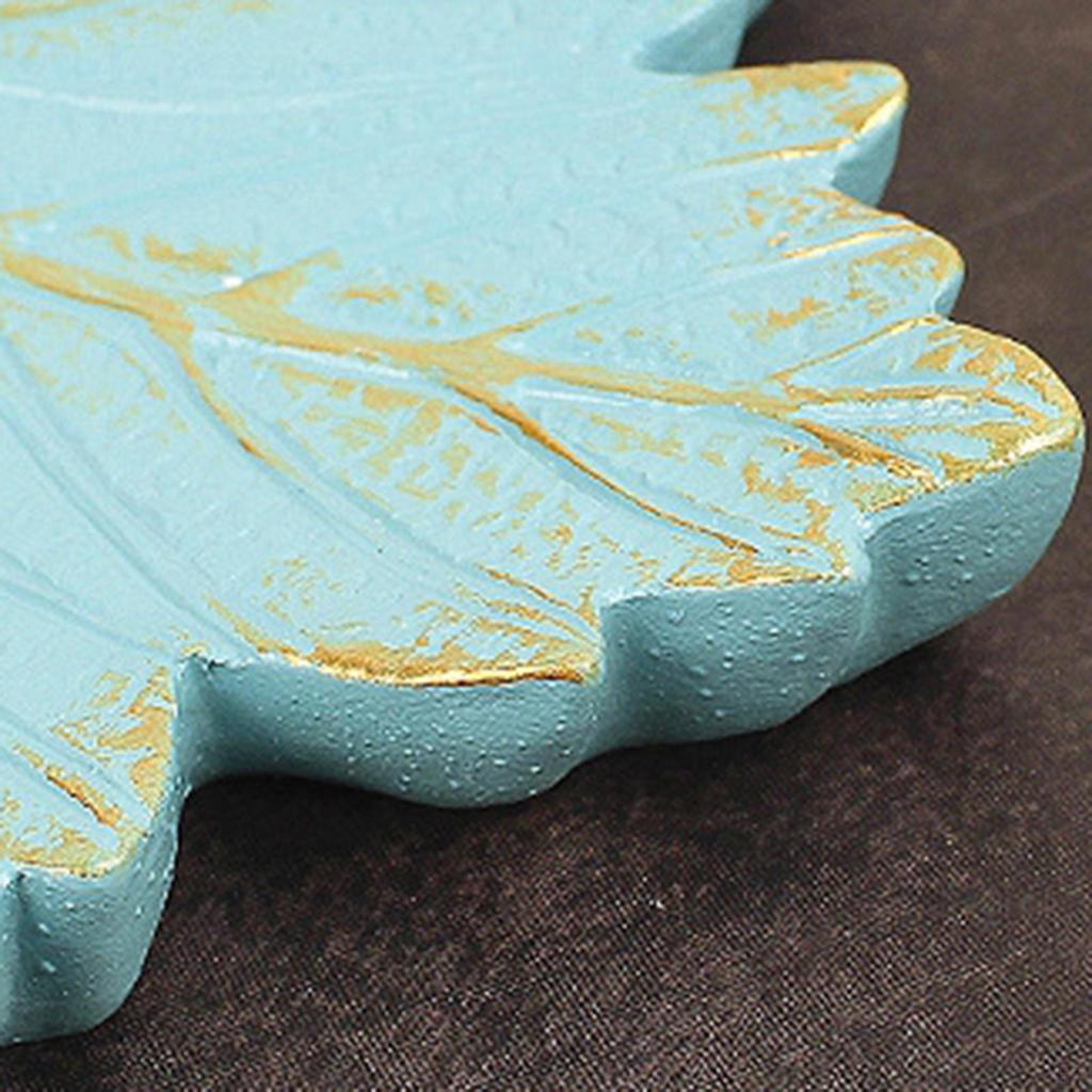 Decorative Tray Plate, Resin Jewelry Dish, Organizer for Vanity, Bathroom, Dresser, Serving