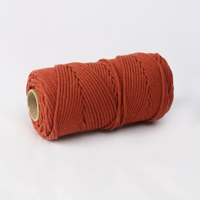 4mm Multi-Strand Macaron Colored Cotton Rope for DIY Tapestry & Decorative Weaving.