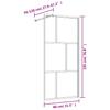 Walk In Shower Screen with Tempered Clear Glass and Gold Frame 80 X 195 Cm