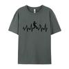 Fishing Heartbeat Tshirts Slim Fit Normal Top Tshirts Student Tops T Shirt Design Tee Shirts Thanksgiving Day