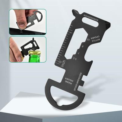 Stainless Steel Multifunctional Keychain Tool and Bottle Opener