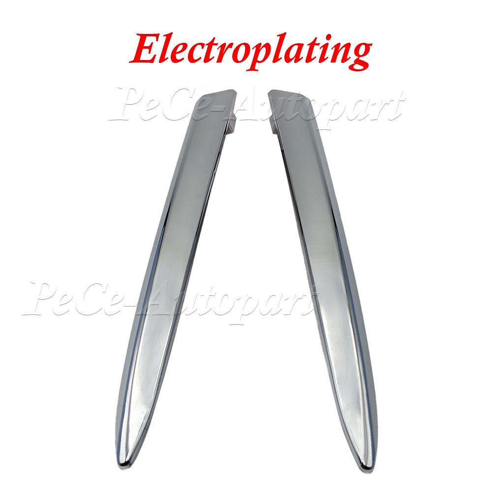 735455041 735455042 Car Front Bumper Upper Molding Chrome Carbon Trim Replacement for FIAT 500 2007‑2015 Car Exterior Parts