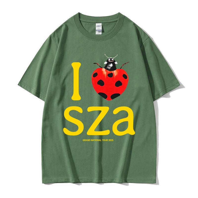 I Love SZA Grand National Tour 2025 Graphic Tshirt Unisex Women Hip Hop Oversized Tshirts Unisexs Casual Cotton Vintage T Shirts