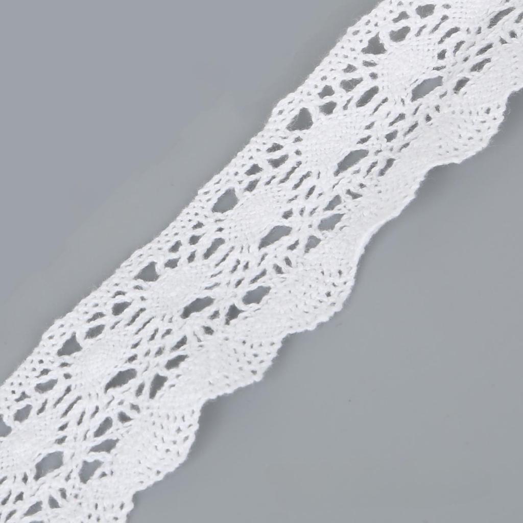 1 STÜCK 10m Baumwolle Weiß Spitze Besatz Stoffband Für DIY Bekleidung Nähen Scrapbooking Bastelzubehör