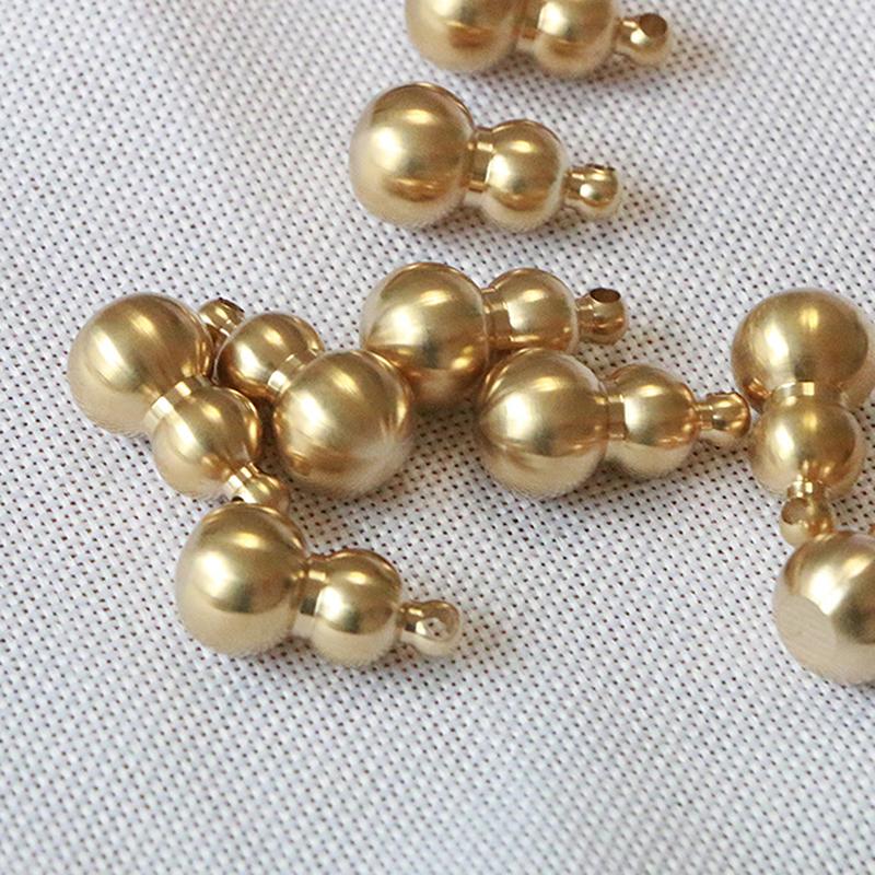 Brass Solid Mini Gourd Pendant Car Key Pendant Mini Necklace Gift Pendant