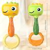 Non-Toxic Baby Shake Rattle Learning Toy With Easy Grip Handle Plastic Auditory Visual Development Fine Motor Skill Toy