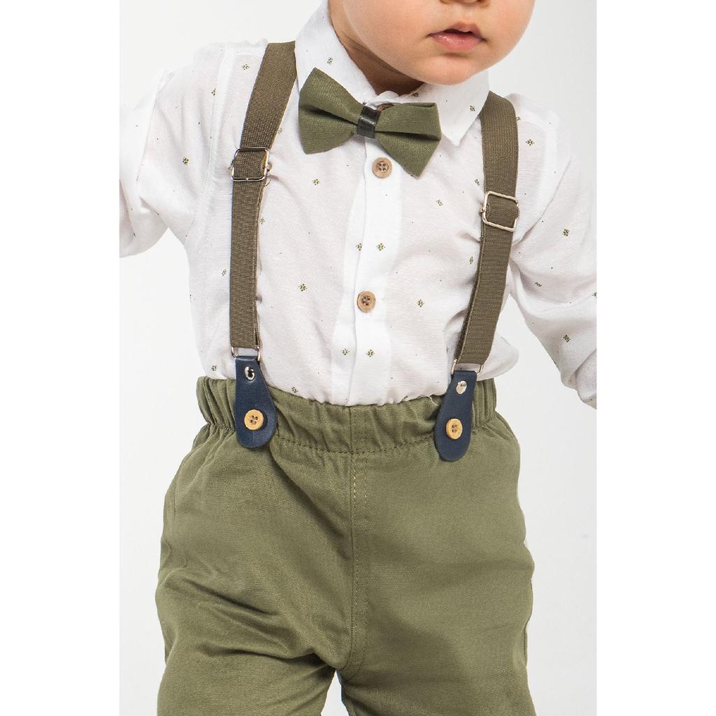 1-5 Years 4 Piece Bowtie And Slopephone Suit Baby Set