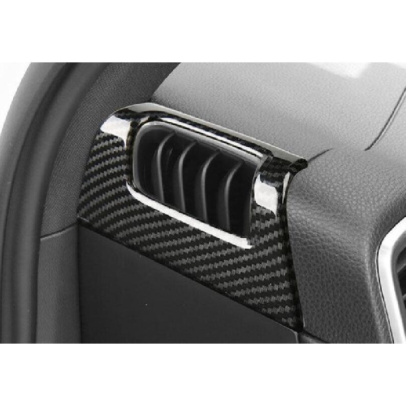 ABS Carbon Fiber L&R AC Air Outlet Vent Cover Trim For Porsche Cayenne 2018-2023