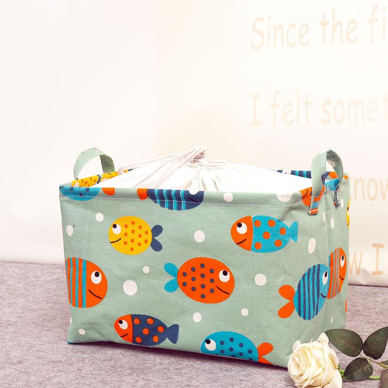 Großer Stoff-Aufbewahrungskorb mit Kordelzug, feuchtigkeitsbeständig, faltbar, Kleider- und Decken-Organizer-Box, Kordelzug, faltbarer Kleiderschrank, Aufräumtasche