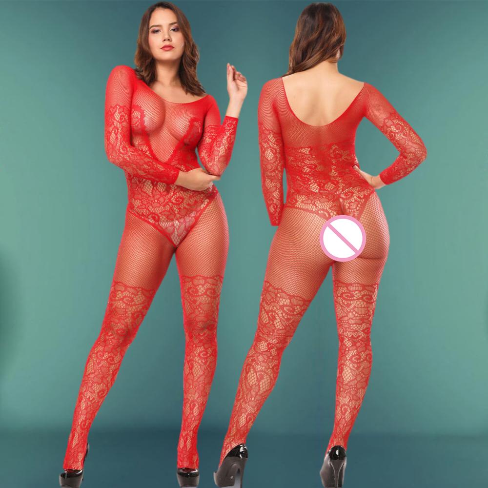 Sexy Body Stocking Lingerie Bodysuit Underwear Tight Sexy Transparent Women Intimates Hose Black Mesh Bodystocking Nightwear