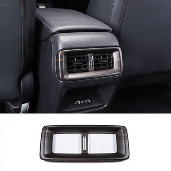 For Honda CR-V -2024 Wood Grain Rear Row Air Outlet Vent Frame Cover Trim