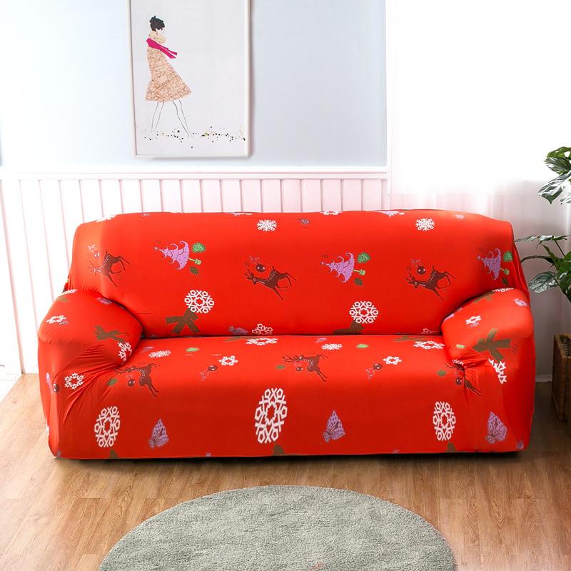 Christmas Elastic Sofa Covers for Living Room Funda Sofa Couch Cover Chair Protector Universal Sofa Slipcovers X-mas Home Decor
