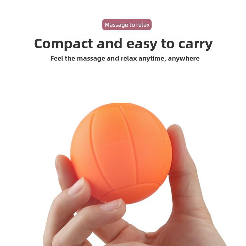 Blue Ball Pattern Single Ball Silicone Solid Fascia Ball Muscle Relaxation Silicone Ball Fitness Yoga Available Spherical Massage Ball