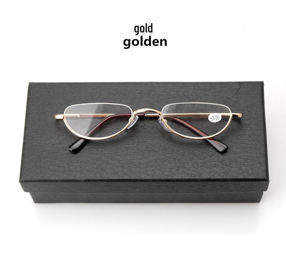 

Стильные очки для чтения с полуободковой оправой «рыбий шелк» 2024 года, с линзами из смолы высокой четкости и металлическими дужками на пружинах, унисекс 300°