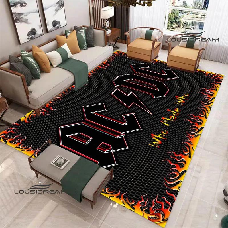 3D Rock Band AC/DC Printed Carpet Yoga Mat Non-slip Carpet Kitchen Mat Room Decor Carpets for Living Room Area Rug Birthday Gift