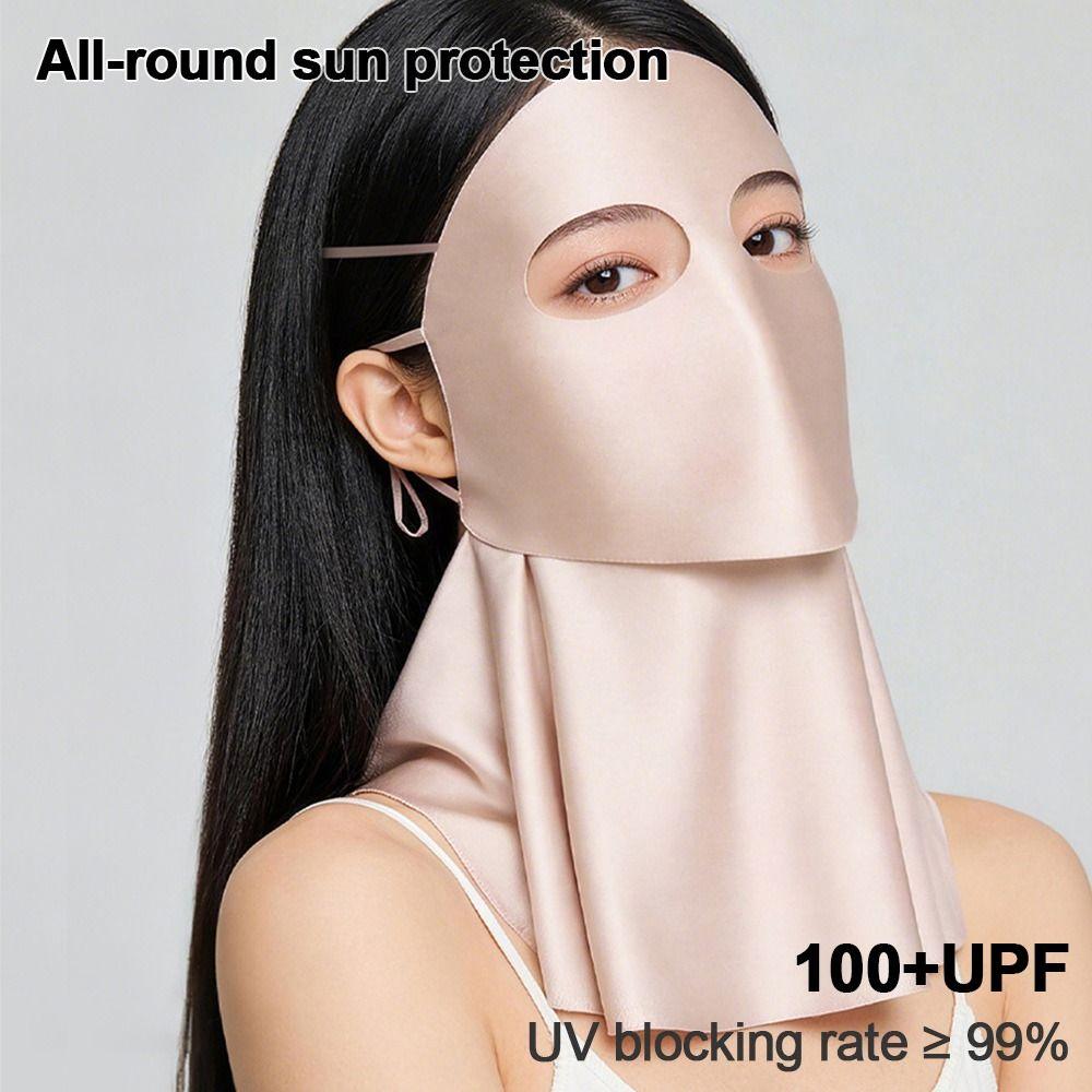 New Full Face Face Mask for Women UPF50+ Breathable Sun Protection Mask Dust-proof Smooth Anti-UV Scarf Summer