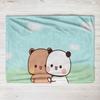 Bubu Dudu Panda Bear Flannel Throw Blanket Series Kids Blankets Sofa Decoration Bear and Pa blankets Cozy Soft Couple kids gift