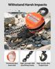 Hand Chain Hoist, 3 Ton Capacity, Manual Chain Block with Upgrade G80 Galvanized Chain, 6 m Lifting Height, Heavy Duty Pulley Hoist for Garage