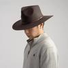 Australian 100% Wool Vintage Fedoras Hat for Women/Men Jazz Top Wool Felt Hat with Brown Belt Big Head Size Sun Hat M/L/XL 61cm