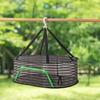 Breathable Mesh Fish Drying Rack Vegetable Dryer with 360 Degree Rotating Hook Foldable Indoor Hanging Hanging Net