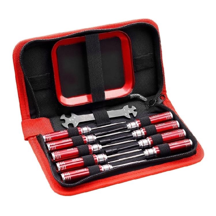 

11Pcs Essential Car Repair Tool Set With Magnetic Screwdriver Pliers Wrenches For Drones Helicopters Model Car Maintenance 1