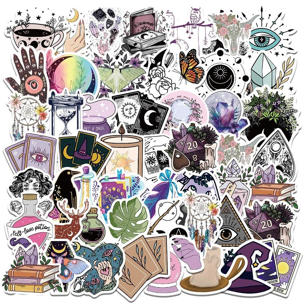50Pcs Bohemian Wizard Series Doodle Stickers For Luggage Skateboard Notebook Phone Case Sticker Story Store
