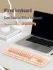 Mao Tian Shou Retro Wired USB Keyboard with Round Keys for Men & Women – Ideal for Desktop, Laptop, Office Use, Mechanical Feel