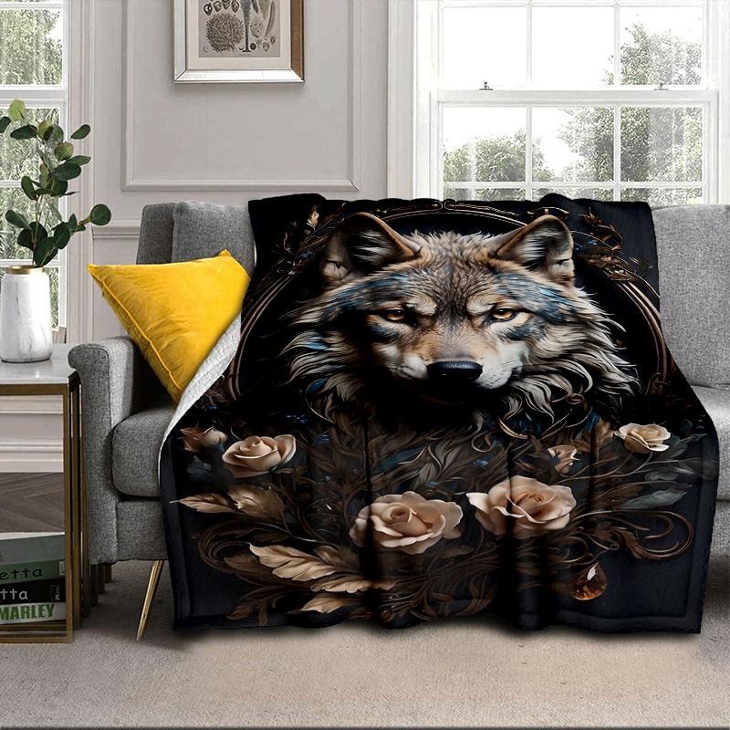 Wolf In The Garden Blanket Flannel Blanket Throw Blanket Sofa Cover Blanket Soft Premium Blanket Picnic Blanket Tv Blanket Gifts