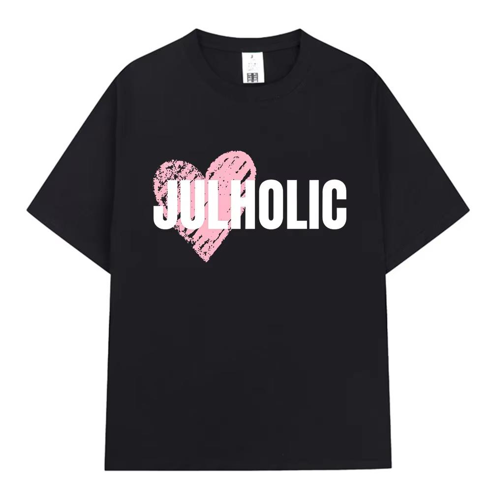 

Rapper Jul Love T Shirt Unisexs Women Clothing Fashion Pop Music Tshirt Casual Cotton Short Sleeve Oversized Tshirts Streetwear S разноцветный