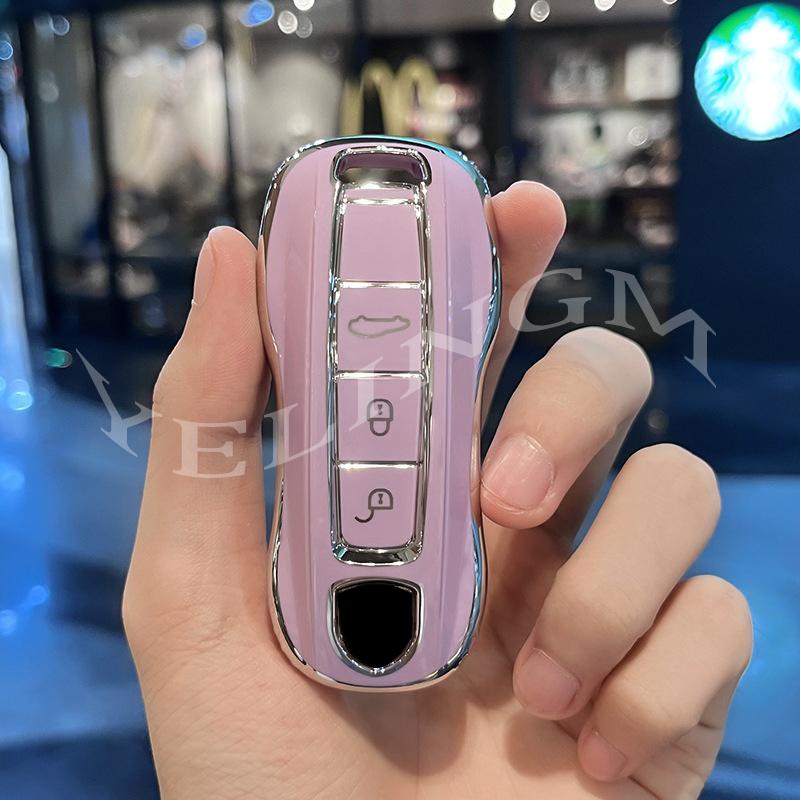 

TPU Shell Fob For Porsche Cayenne 958 911 Lepin 996 Macan Boxster Panamera 997 944 924 Panamera 718 971 9YA Car Key Case Cover