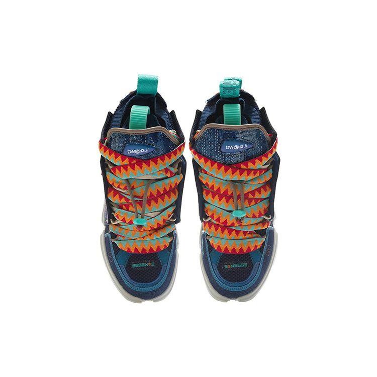 Li Ning Wade 2 Ace Remake One Piece Woven Cushioning Non-Slip Wear-Resistant High-Top Lifestyle Casual Shoes Men Casual Shoes Sailor-Blue AGWR019-3