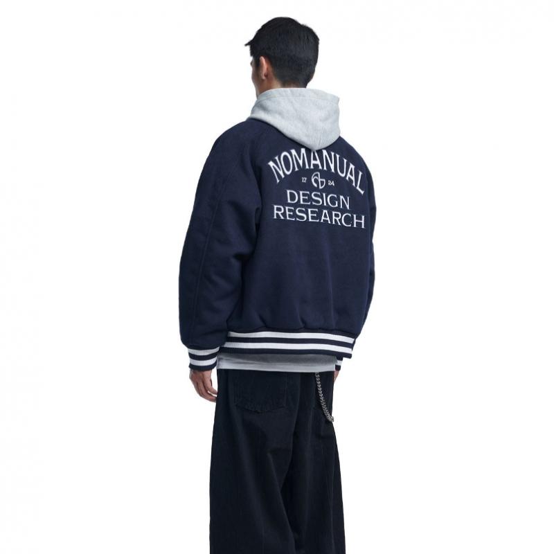 Nomanual W.s Varsity Jacket   Dark Navy